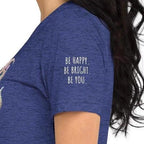 Lady Dino Tri-Blend T-Shirt – Original Pastel Art Triceratops Tee | Soft Vintage-Feel Graphic Shirt