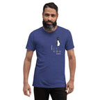 Navy triblend t-shirt featuring Be You in bold text with a detailed illustration of a blue-footed booby. Soft, lightweight fabric with a comfortable fit, showcasing lifelike textures in the artwork.