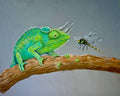 Jackson’s Chameleon • Hand Drawn Limited Edition Print • 8x10 - aGuyWithMSthatDraws