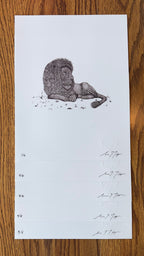 Lion • Hand Drawn Limited Edition Giclee Print • 8x10 - aGuyWithMSthatDraws
