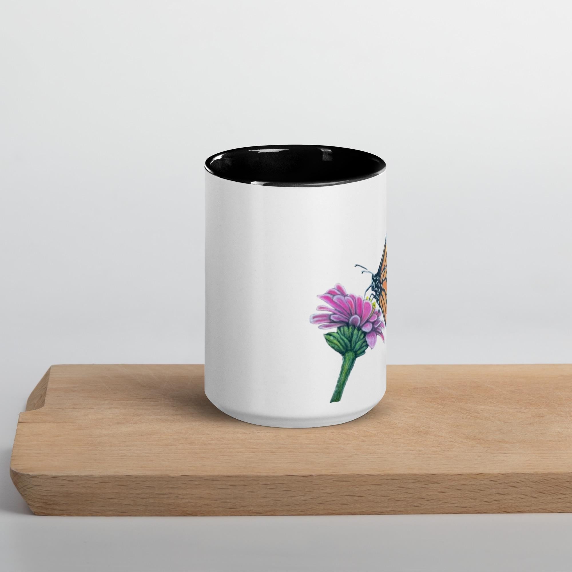 Monarch Butterfly • Hand Drawn Ceramic Mug • 11oz & 15oz - aGuyWithMSthatDraws