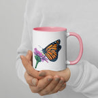 Monarch Butterfly • Hand Drawn Ceramic Mug • 11oz & 15oz - aGuyWithMSthatDraws