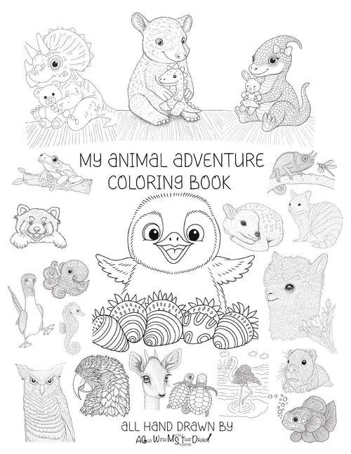 My Animal Adventure Coloring Book - aGuyWithMSthatDraws