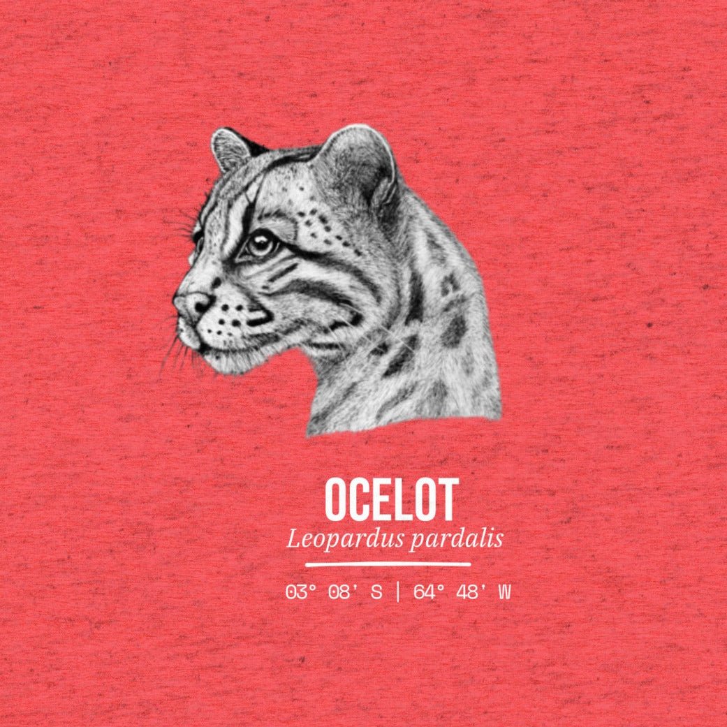 aGuyWithMSthatDraws Ocelot • Hand Drawn • Uni-Sex Tri-Blend T-Shirt - T-Shirts T-shirt