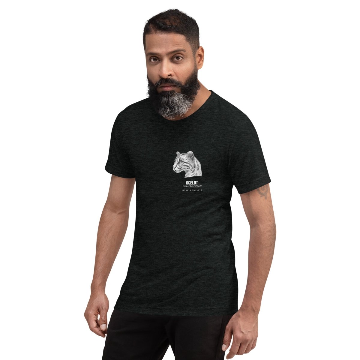 aGuyWithMSthatDraws Ocelot • Hand Drawn • Uni-Sex Tri-Blend T-Shirt - T-Shirts T-shirt