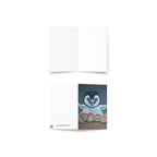 Pastel Pencil Baby Penguin With Strawberries Fine Art Blank Greeting Card Hand Drawn Illustration - aGuyWithMSthatDraws