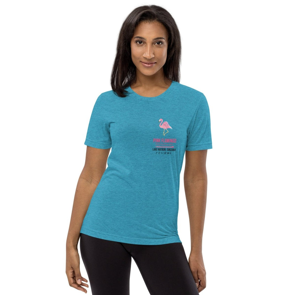 Pink Flamingo • Hand Drawn • Uni-Sex Tri-Blend T-Shirt
