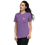Pink Flamingo • Hand Drawn • Uni-Sex Tri-Blend T-Shirt