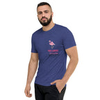 Pink Flamingo • Hand Drawn • Uni-Sex Tri-Blend T-Shirt