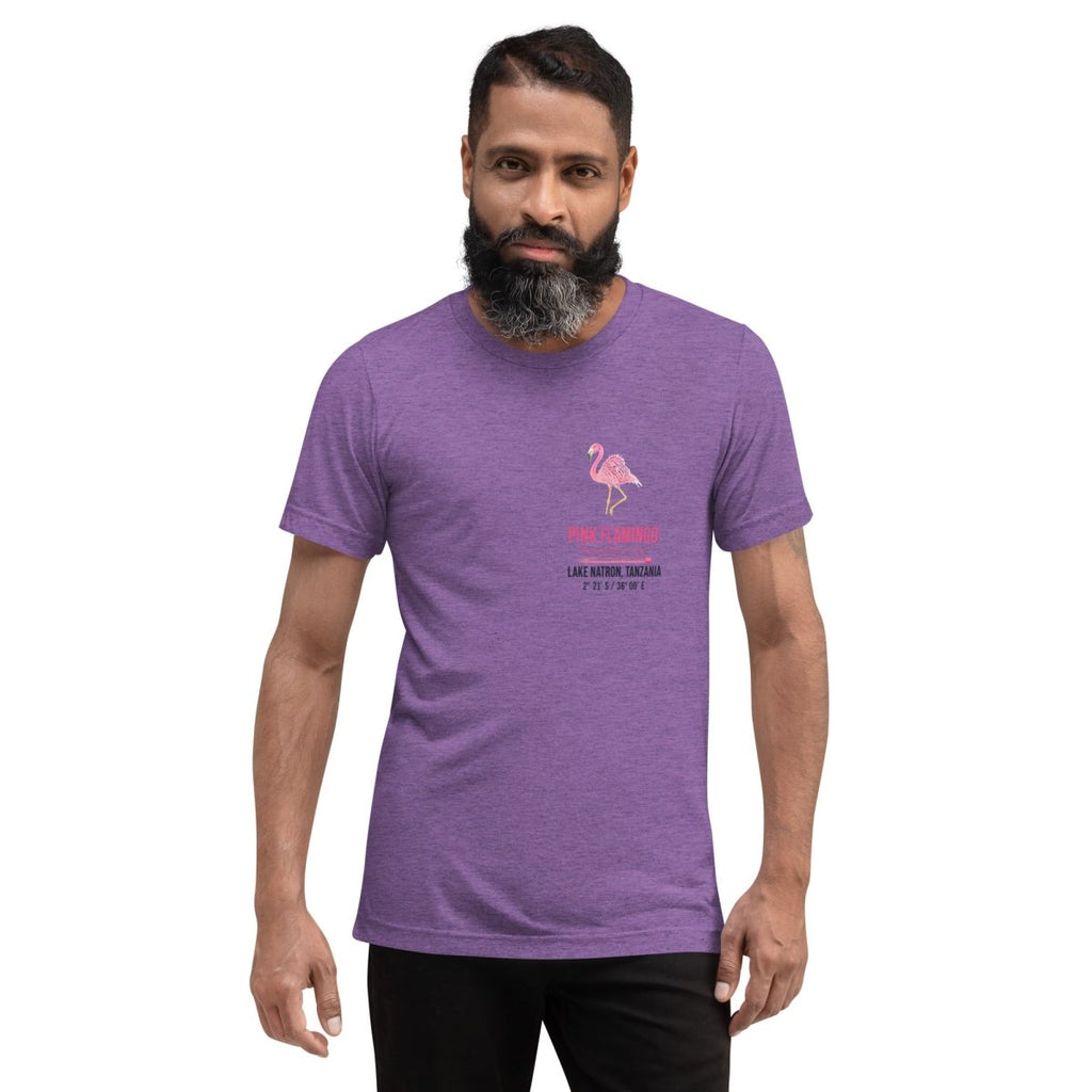 Pink Flamingo • Hand Drawn • Uni-Sex Tri-Blend T-Shirt