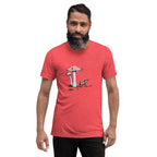 Poison Dart Frog And Mushroom T Shirt Bella Canvas Tri Blend Nature Art By aGuyWithMSthatDraws Unisex Hand Drawn - aGuyWithMSthatDraws