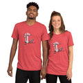 Poison Dart Frog And Mushroom T Shirt Bella Canvas Tri Blend Nature Art By aGuyWithMSthatDraws Unisex Hand Drawn - aGuyWithMSthatDraws