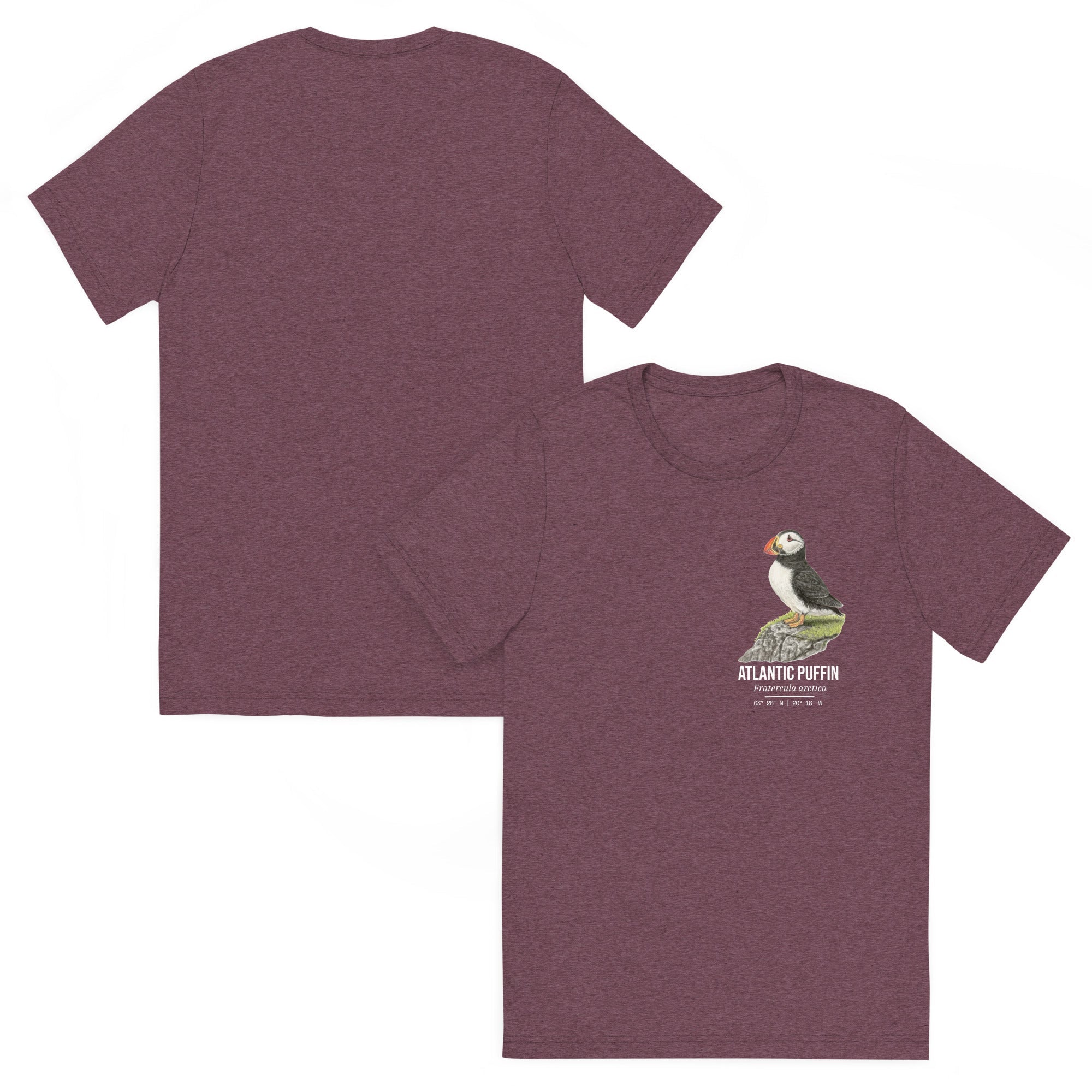 Puffin • Hand Drawn • Uni - Sex Tri - Blend T-Shirt - aGuyWithMSthatDraws