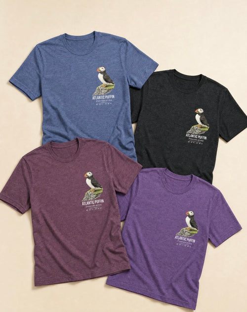 aGuyWithMSthatDraws Puffin • Hand Drawn • Uni-Sex Tri-Blend T-Shirt - T-Shirts T-SHIRT