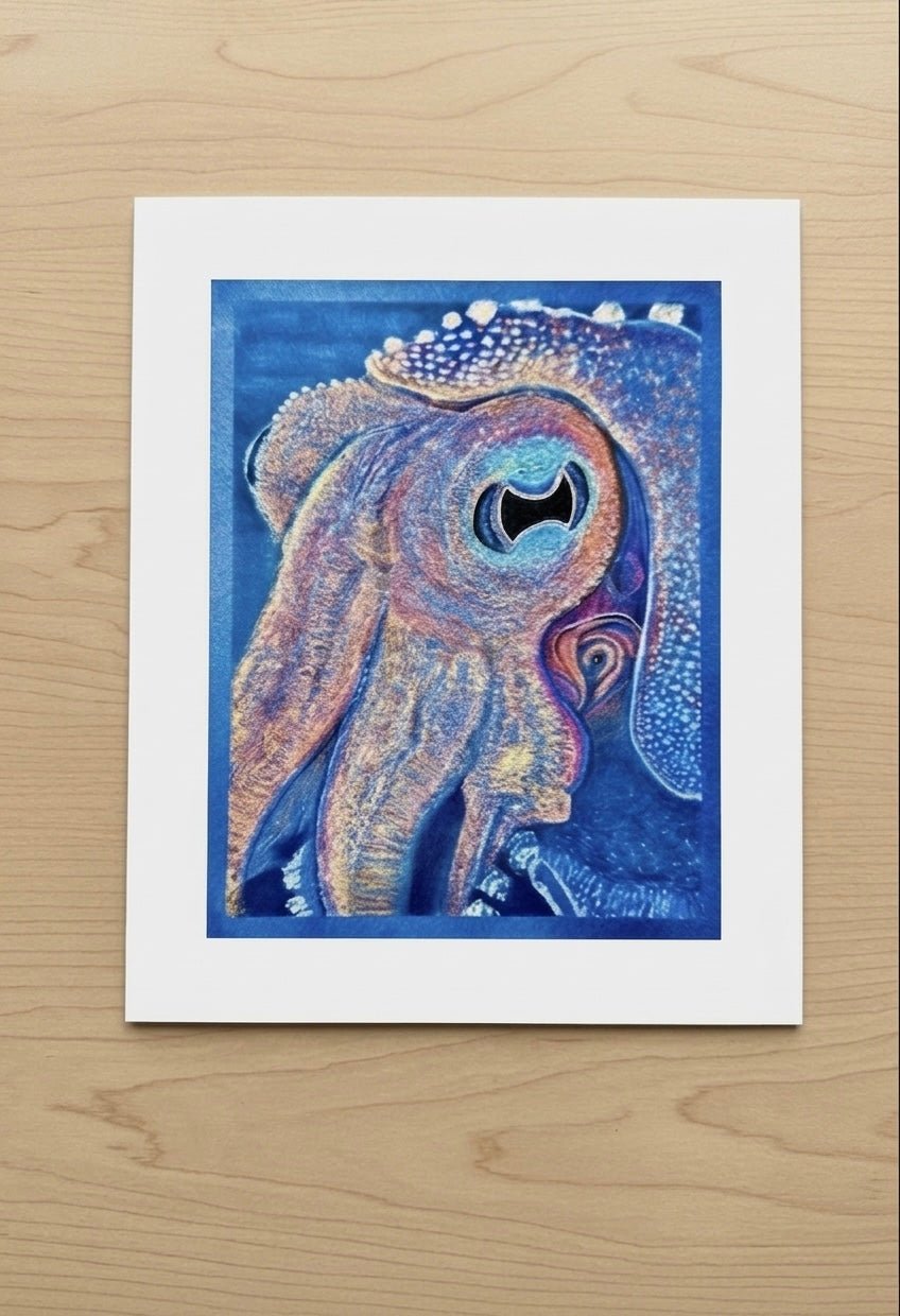 Squid Eye • Hand Drawn Limited Edition Giclee Print • 10x12 - aGuyWithMSthatDraws