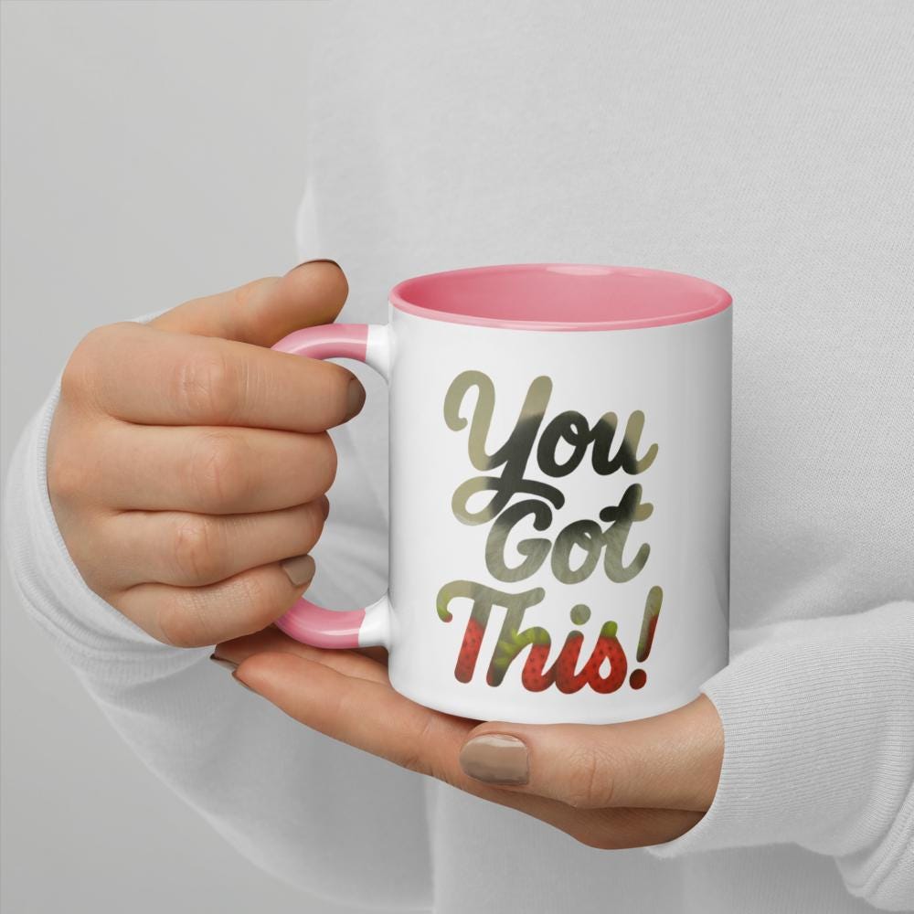Strawberry Penguin • Hand Drawn Ceramic Mug • 11oz & 15oz - aGuyWithMSthatDraws