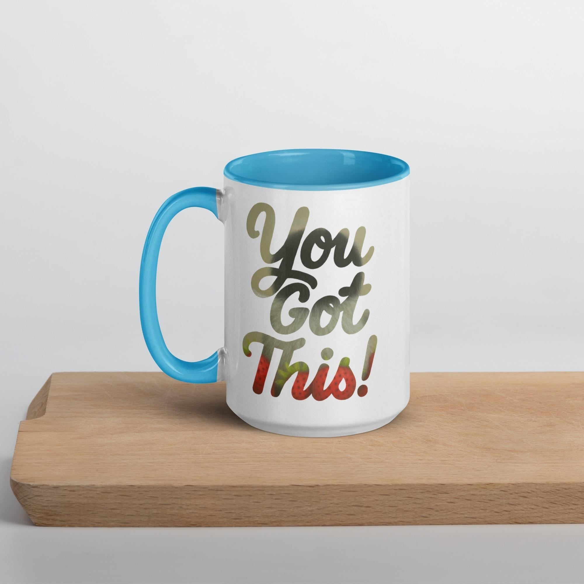 Strawberry Penguin • Hand Drawn Ceramic Mug • 11oz & 15oz - aGuyWithMSthatDraws