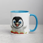 Strawberry Penguin • Hand Drawn Ceramic Mug • 11oz & 15oz - aGuyWithMSthatDraws