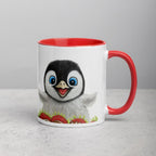 Strawberry Penguin • Hand Drawn Ceramic Mug • 11oz & 15oz - aGuyWithMSthatDraws