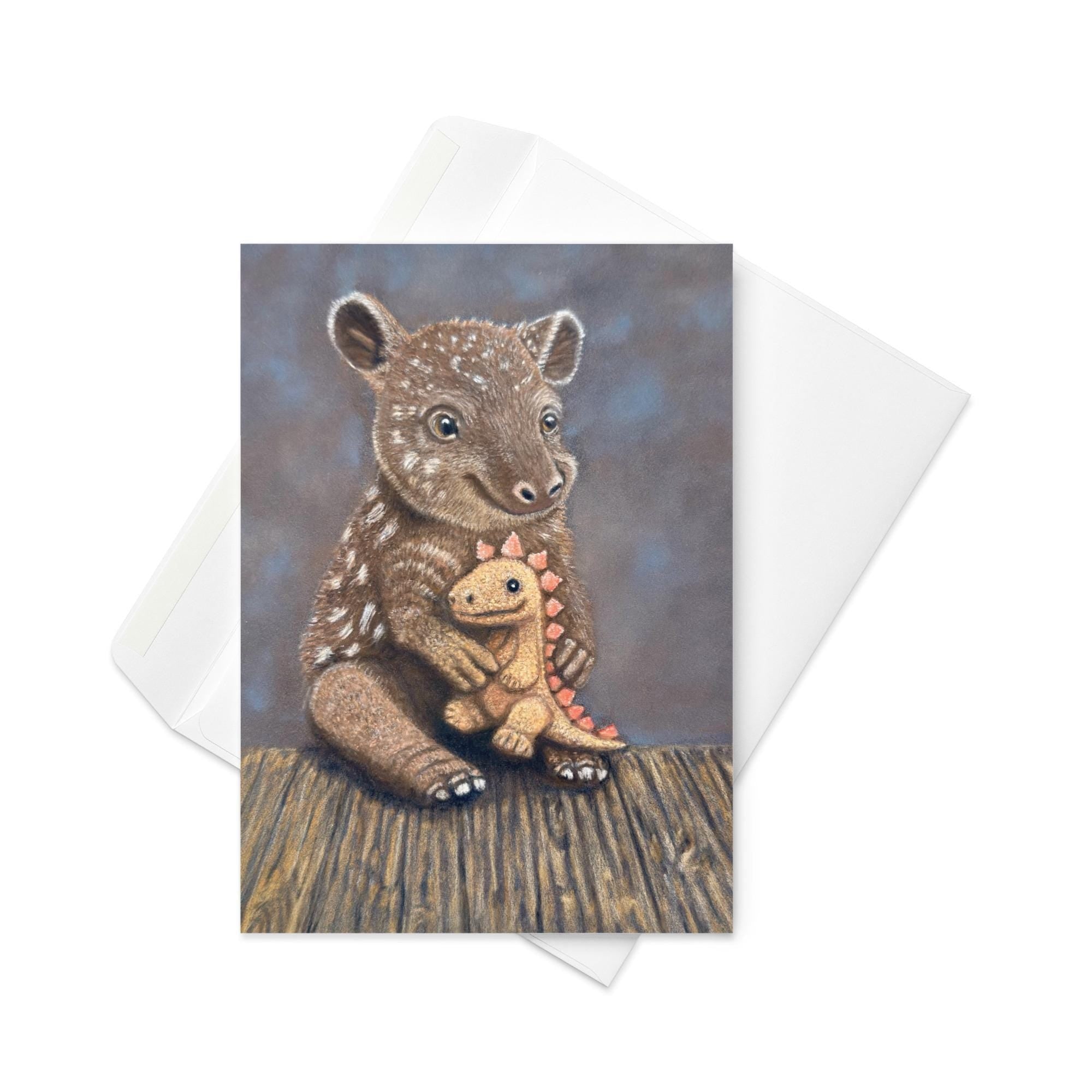 Tapir • Hand Drawn Greeting Card • 4x6 - aGuyWithMSthatDraws