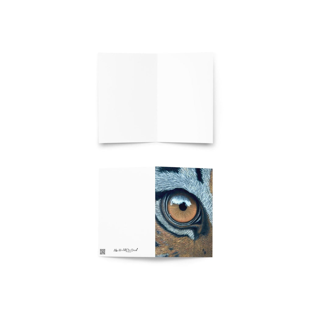 Tiger Eye Greeting Card Hand Drawn In Pastel Pencil Wildlife Art Blank Inside For Any Occasion By AGuyWit - aGuyWithMSthatDraws