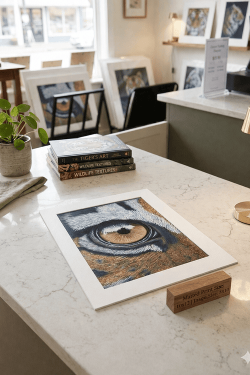 Tiger Eye • Hand Drawn Limited Edition Print • 8x10 - aGuyWithMSthatDraws