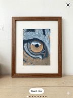 Tiger Eye • Hand Drawn Limited Edition Print • 8x10 - aGuyWithMSthatDraws