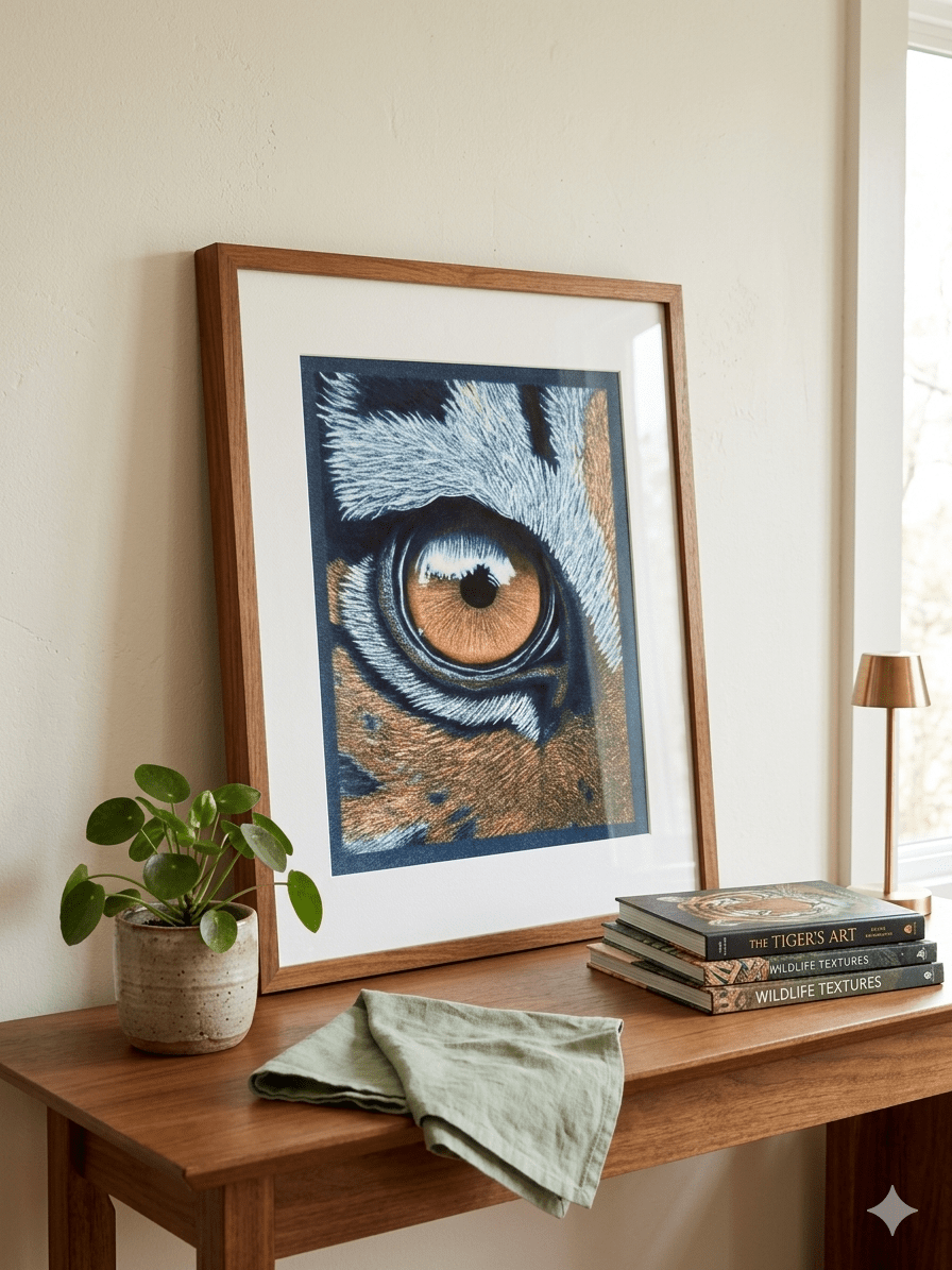 Tiger Eye • Hand Drawn • *Original Drawing* • Pastel • 7x9.5 - aGuyWithMSthatDraws