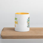 Triceratops Mug Pastel Chalk Dinosaur Art Ceramic Coffee Cup Hand Drawn Artwork For Dinosaur Lovers - aGuyWithMSthatDraws