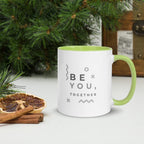 Turtle Duo Mug Hand Drawn Ocean Art Coffee Cup White Ceramic Be You Collection Colorful Handle Interior - aGuyWithMSthatDraws
