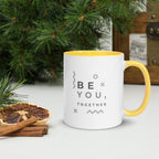 Turtle Duo Mug Hand Drawn Ocean Art Coffee Cup White Ceramic Be You Collection Colorful Handle Interior - aGuyWithMSthatDraws