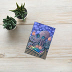 Whimsical Octopus Playing a Xylophone Greeting Card with Hand Drawn Pastel Artwork for Animal Lovers and Music Fans - aGuyWithMSthatDraws