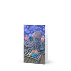 Whimsical Octopus Playing a Xylophone Greeting Card with Hand Drawn Pastel Artwork for Animal Lovers and Music Fans - aGuyWithMSthatDraws