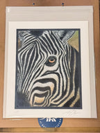 Zebra Eye Giclee Print Hand Drawn Pastel Artwork 8x10 Signed and Numbered Limited Edition - aGuyWithMSthatDraws