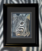 Zebra Eye Giclee Print Hand Drawn Pastel Artwork 8x10 Signed and Numbered Limited Edition - aGuyWithMSthatDraws