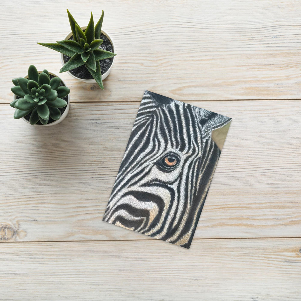 Zebra Eye • Hand Drawn Greeting Card • 4x6 - aGuyWithMSthatDraws